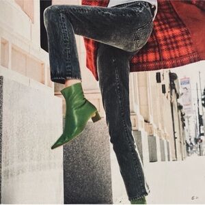 CABI Pitch Super Skinny Ankle Slim Dark Wash Jeans Pants Size 6 Black Roll Up